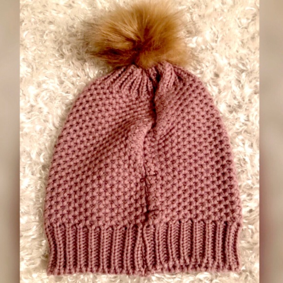 bebe Lavender Knit Logo Beanie - Picture 3 of 6